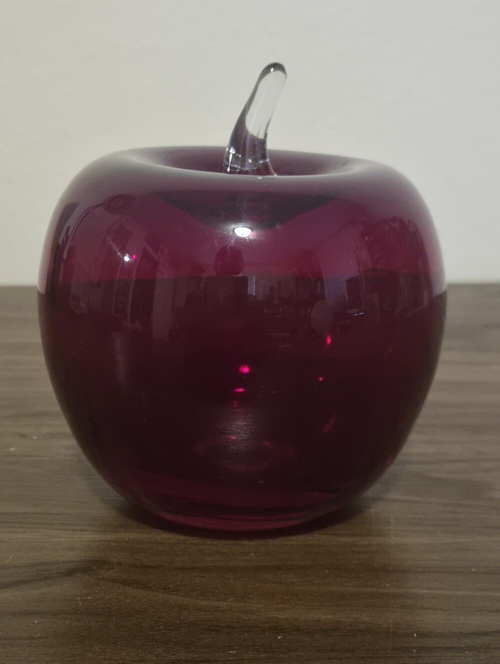 Blenko Ruby Red Apple Hand Blown Art Glass